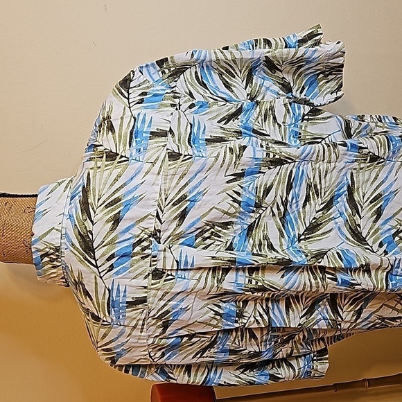 Chaps palm leaf design Men's button down shirt size XL - Picture 5 of 11